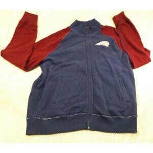 Indian Motorcycle Lucky Brand Retro Mens Full-Zip Jacket L Blue/Red Cotton Blend